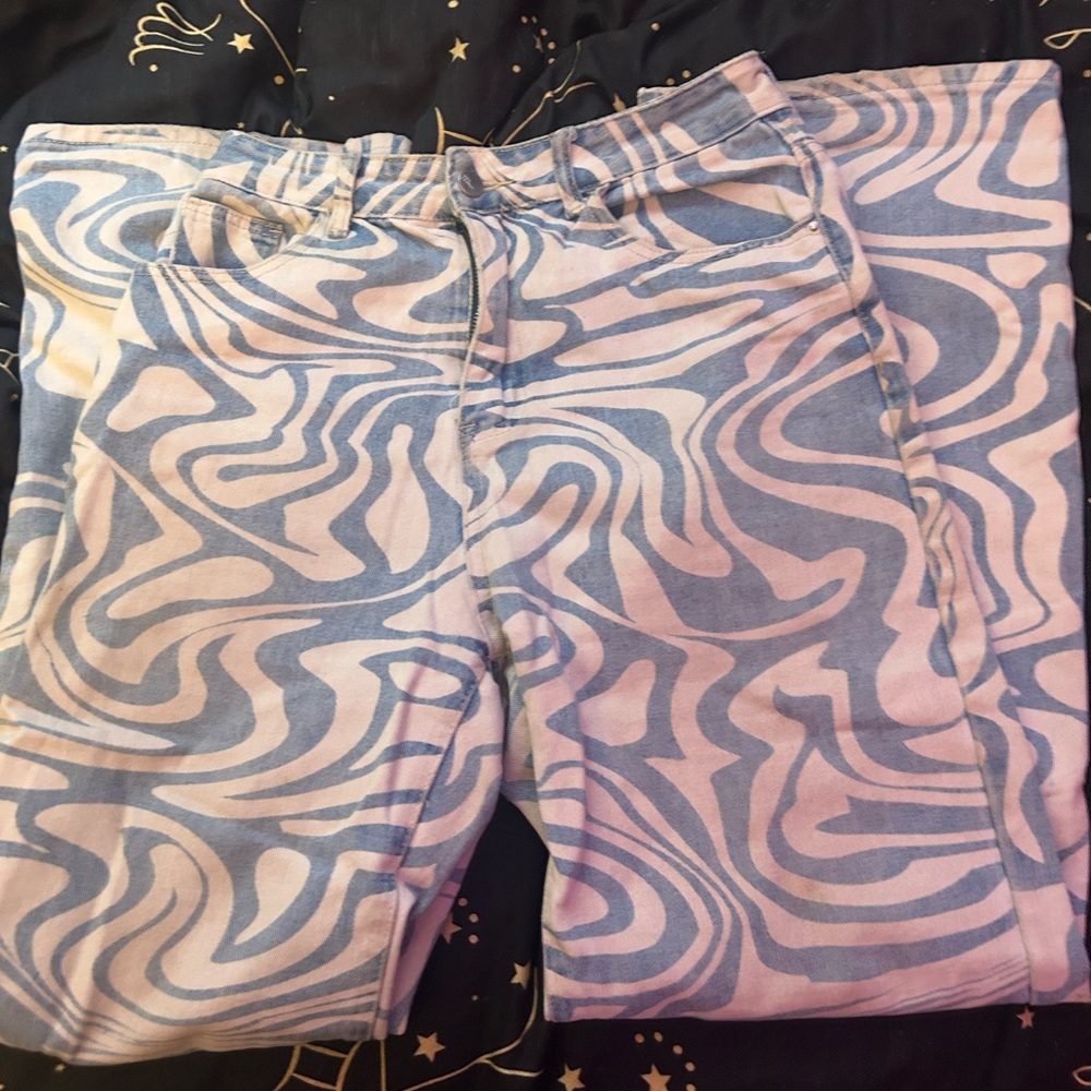 Retro style wide leg pants